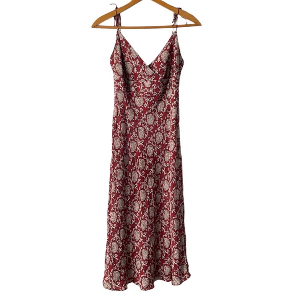 J. Crew 100% Silk Floral MIDI Slip Dress Size 4 - Picture 1 of 6